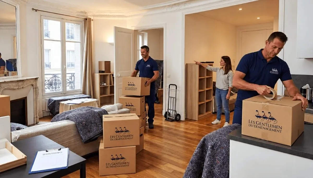 Équipe Gentlemen du Déménagement chez un client